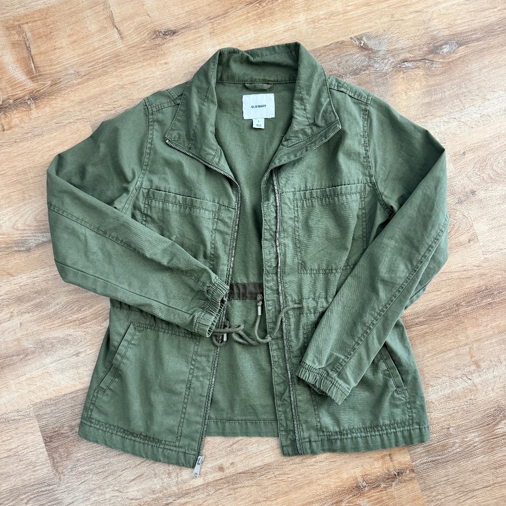Old Navy Olive Green Utility Anorak Jacket Size S